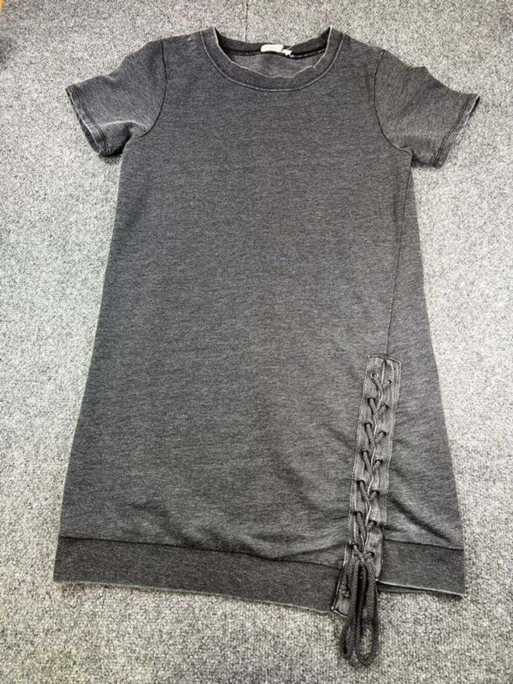 White Crow Anthropologie gray side braided pull over size small C75